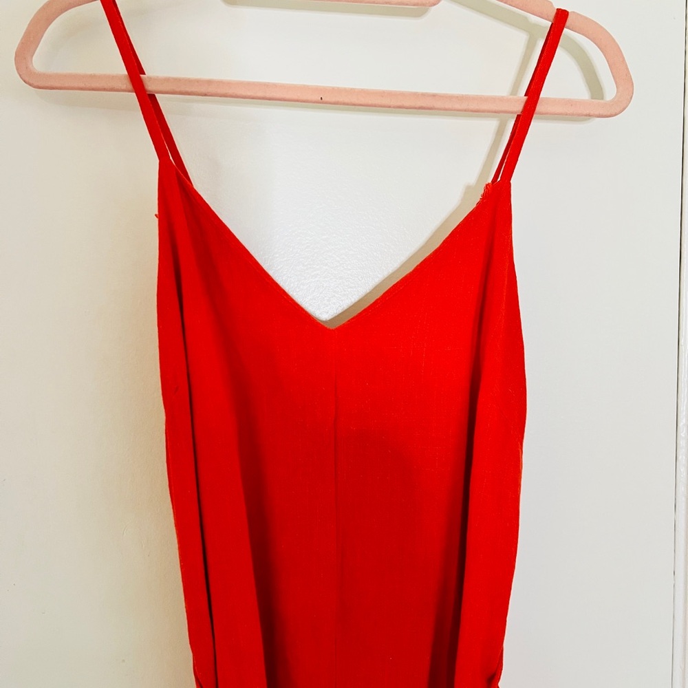 Red Spaghetti Strap Dress